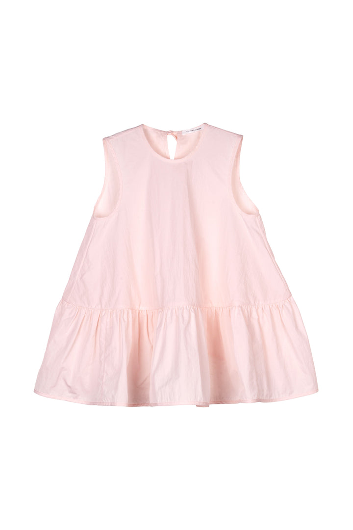 Sleeveless Top With Ruffled Hem
