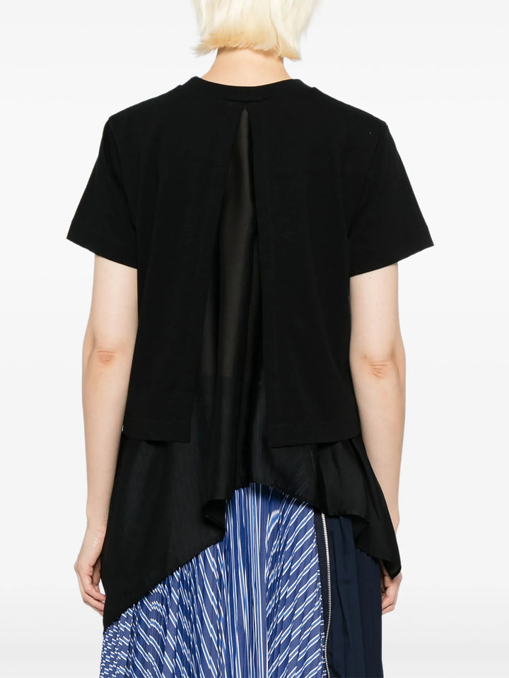 Satin x Cotton Jersey T-Shirt