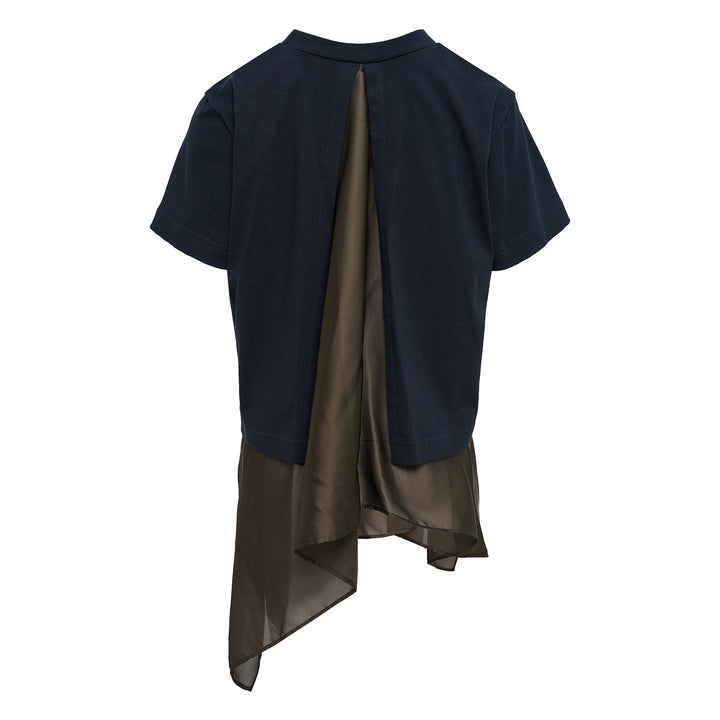 Satin x Cotton Jersey T-Shirt