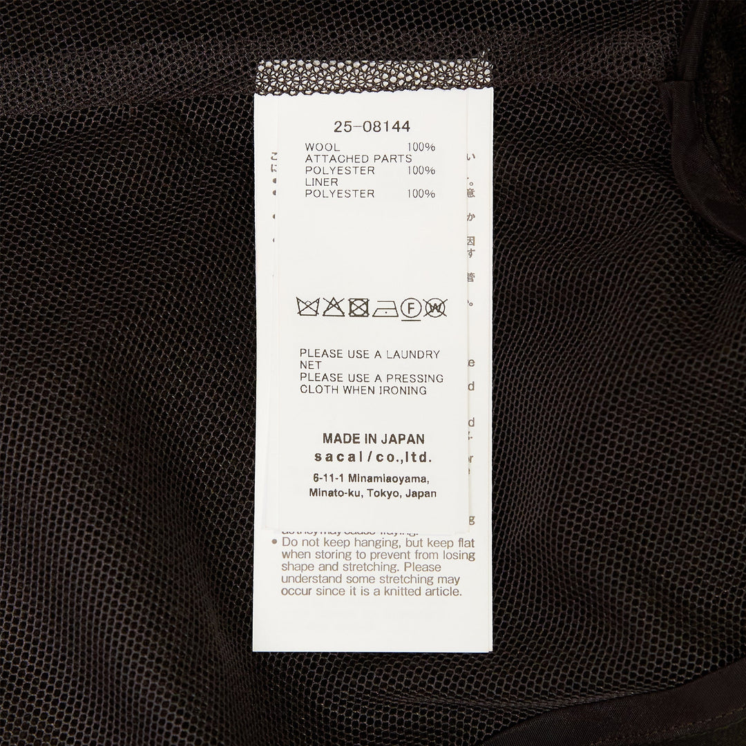 Paisley Print x Wool Knit Cardigan