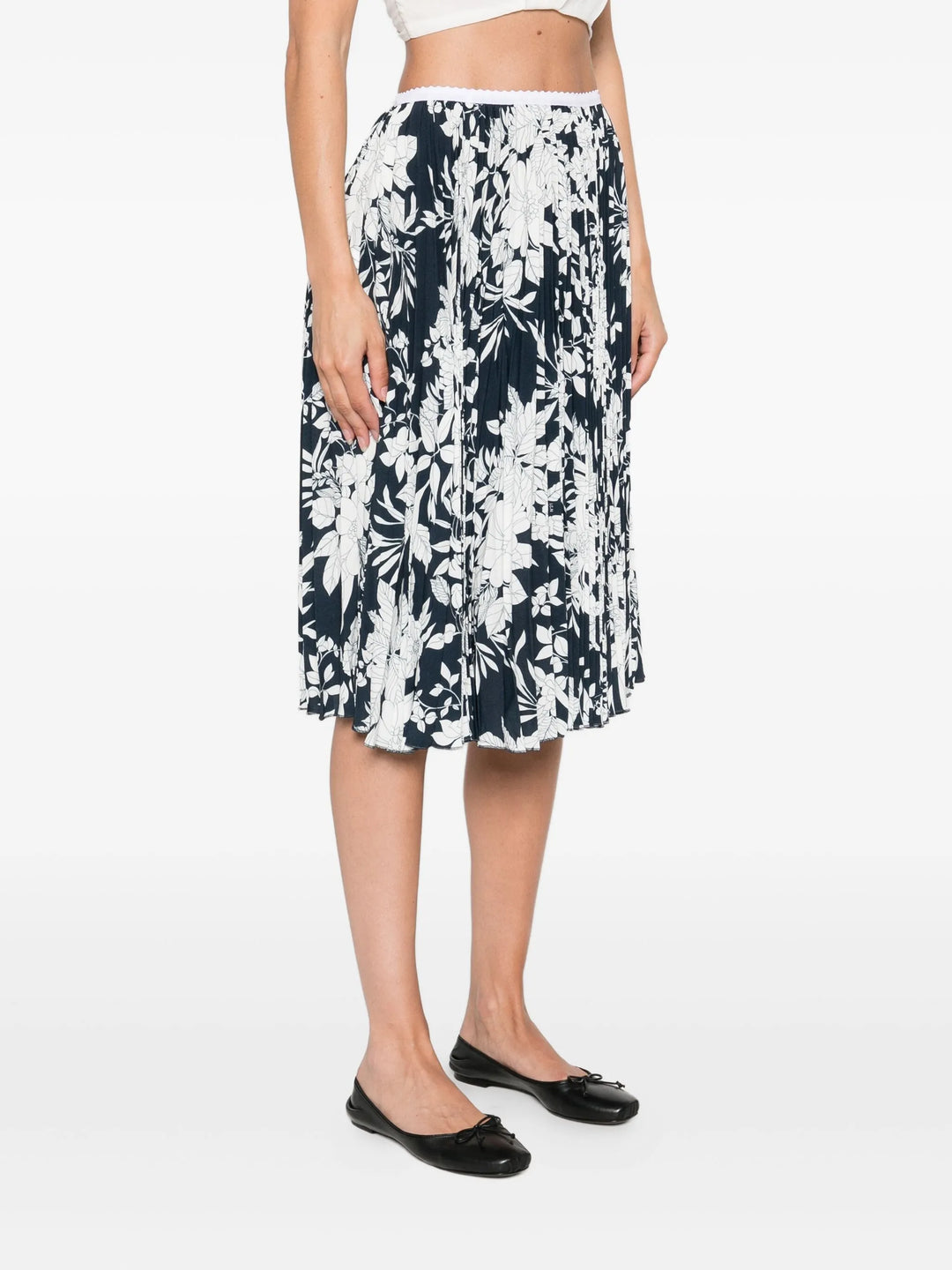 Pleated Sunray Full Skirt