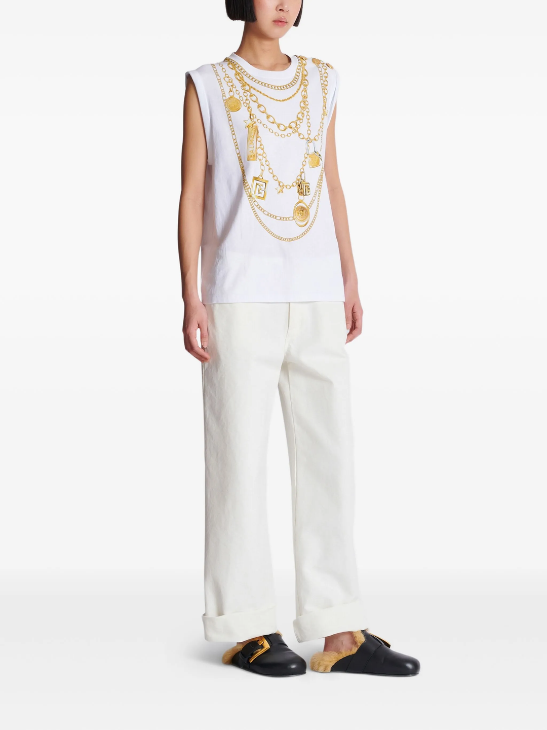 Trompe Loeil Necklace Print Tee