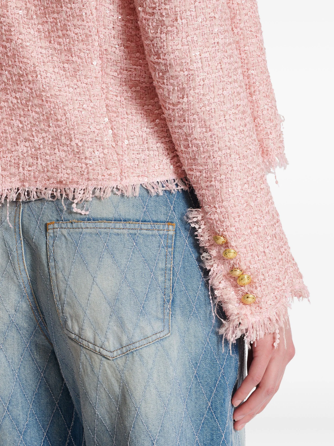 Glittered Tweed Spencer Jacket