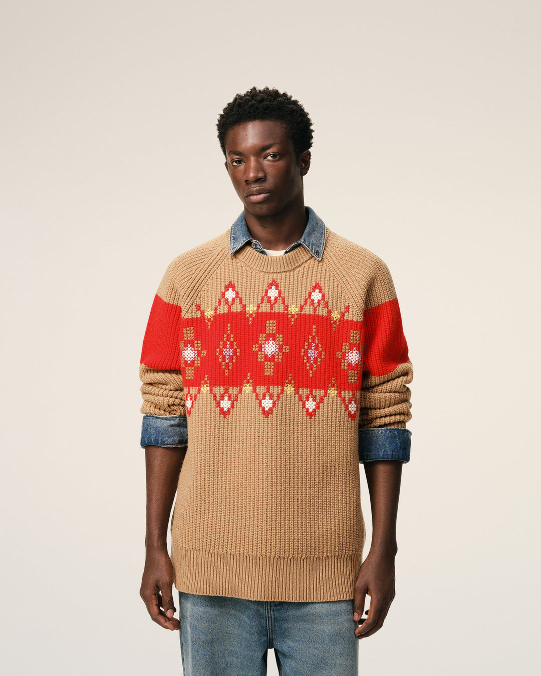 Xmas Oversized Round Collar Sweater