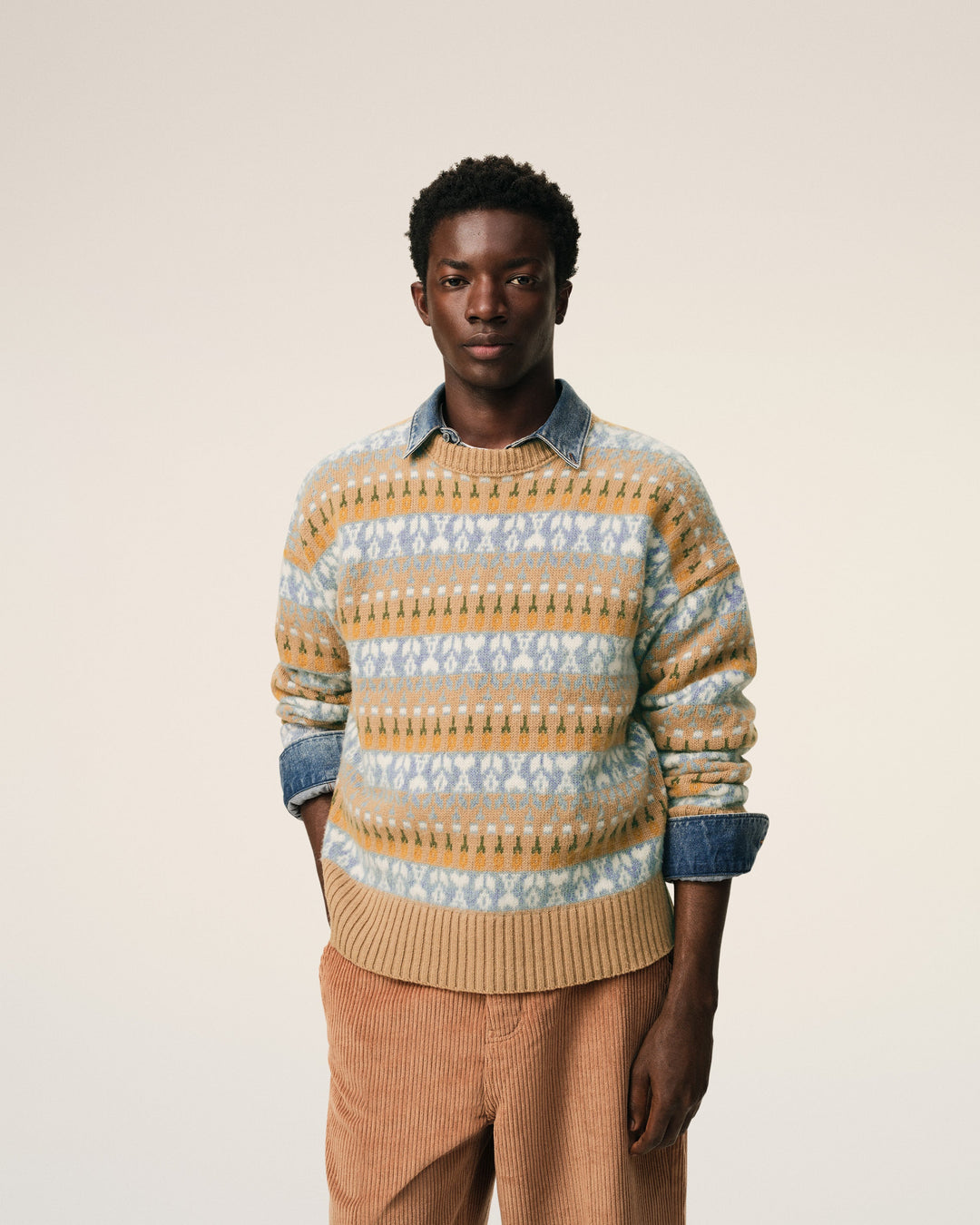 Xmas Boxy Jacquard Crewneck Sweater