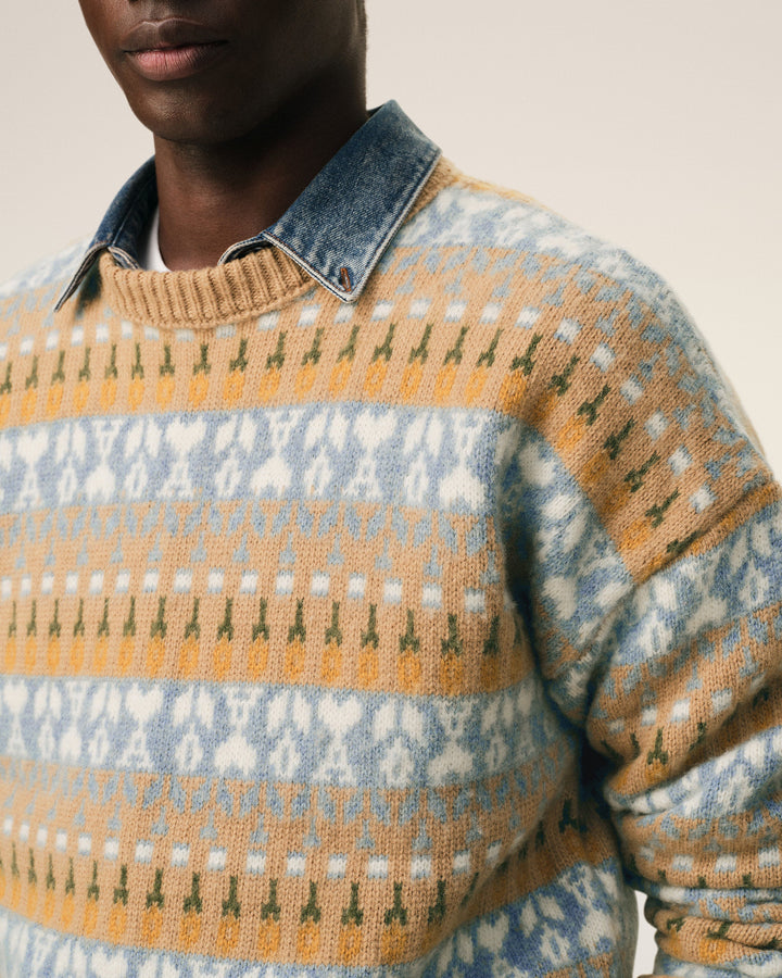 Xmas Boxy Jacquard Crewneck Sweater