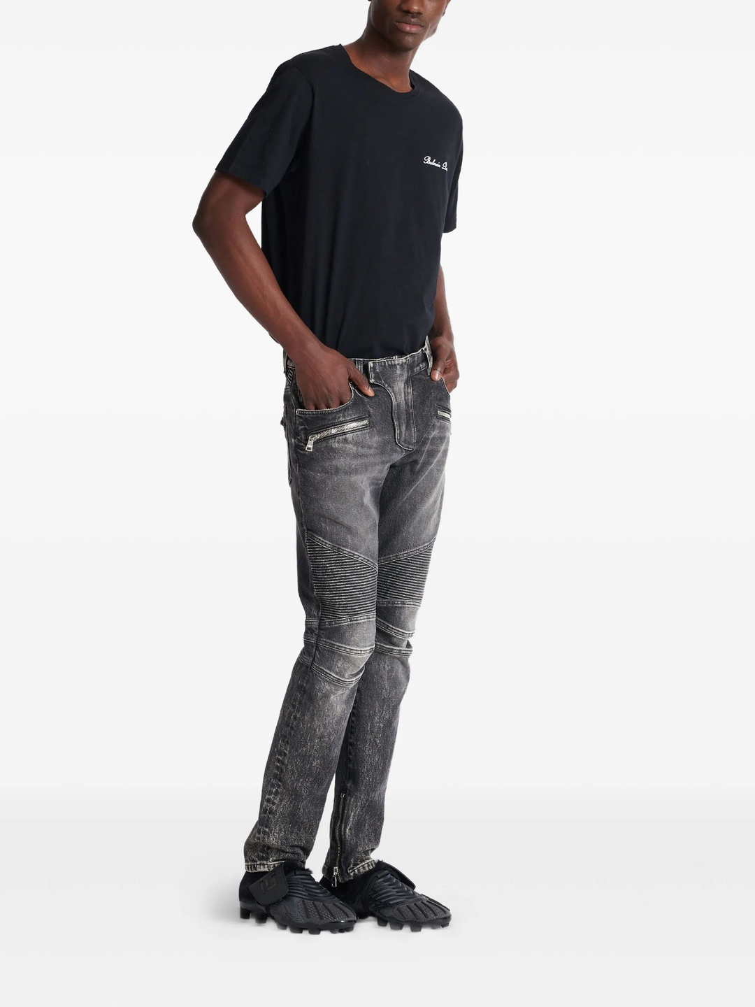 Biker Denim Pants
