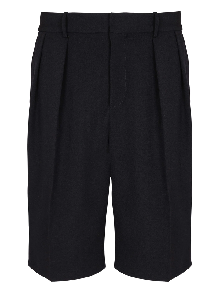 Pleated Bermuda Pants