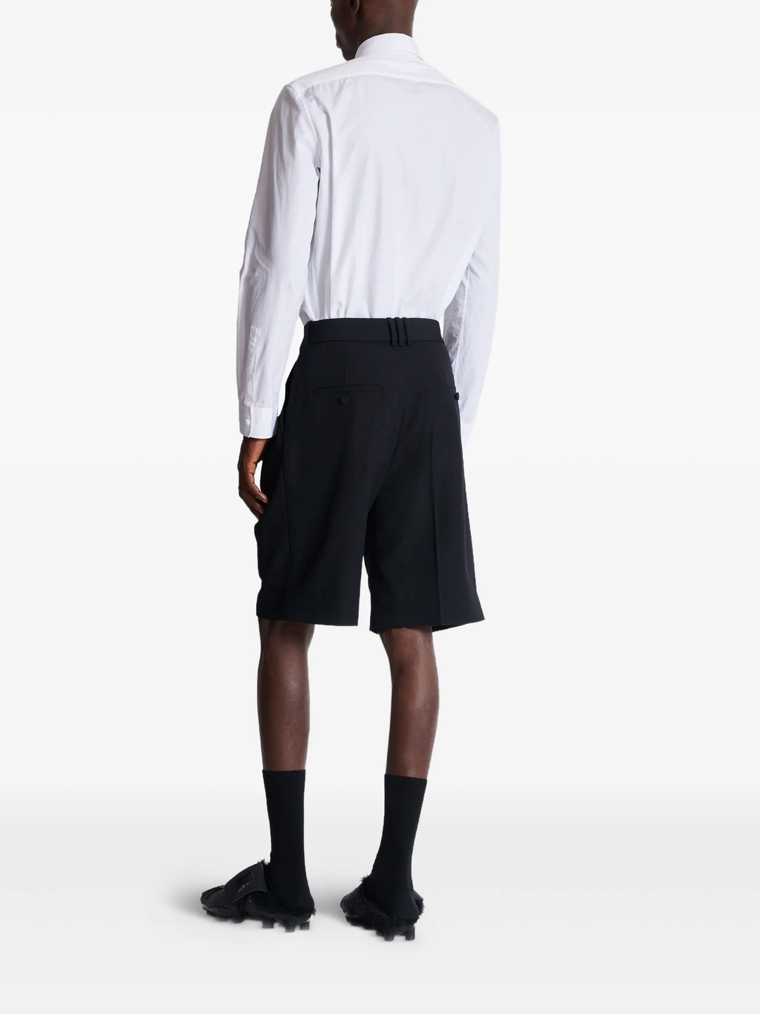Pleated Bermuda Pants