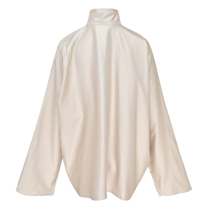 Stand Collar Half-Zip Blouse