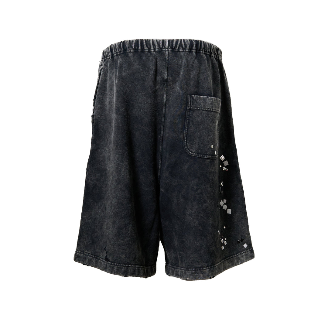 Embellished Bleached Shorts