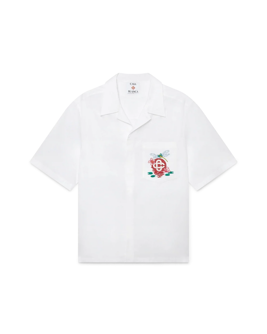 Embroidered Monogram Short Sleeve Shirt