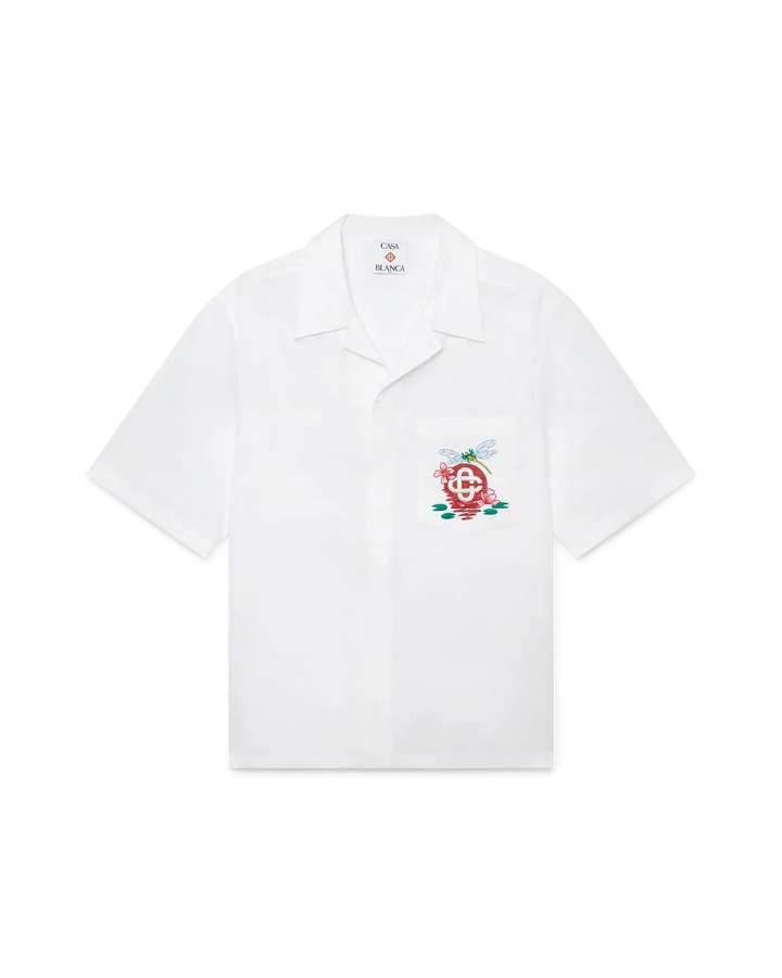 Embroidered Monogram Short Sleeve Shirt
