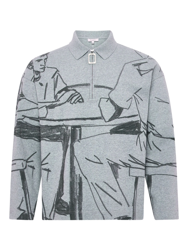 Printed Rugby Polo