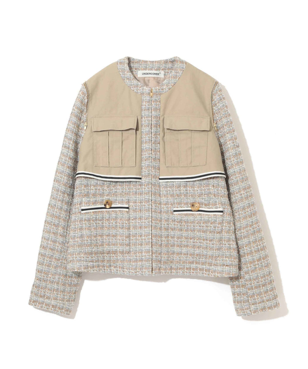 Tweed Jacket With Wool Blend Glitter