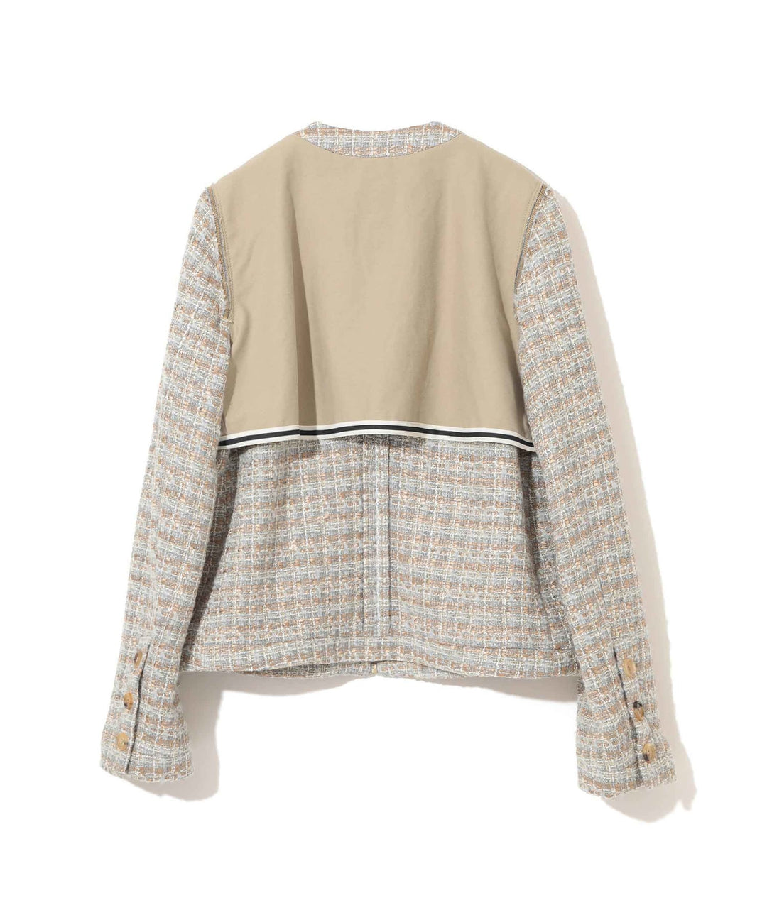 Tweed Jacket With Wool Blend Glitter