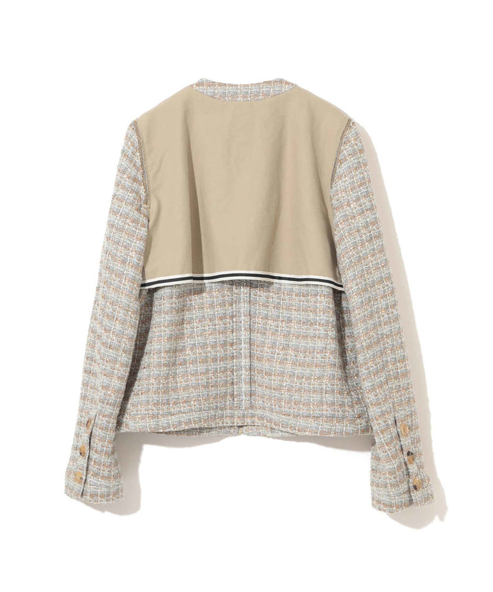 Tweed Jacket With Wool Blend Glitter