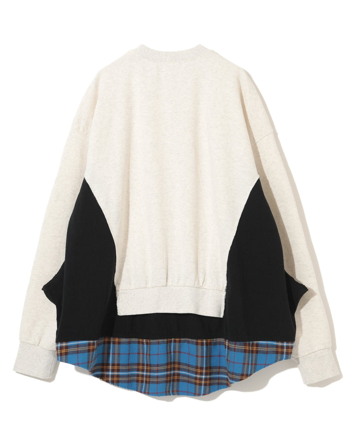 Cut And Sew Plaid Pullover