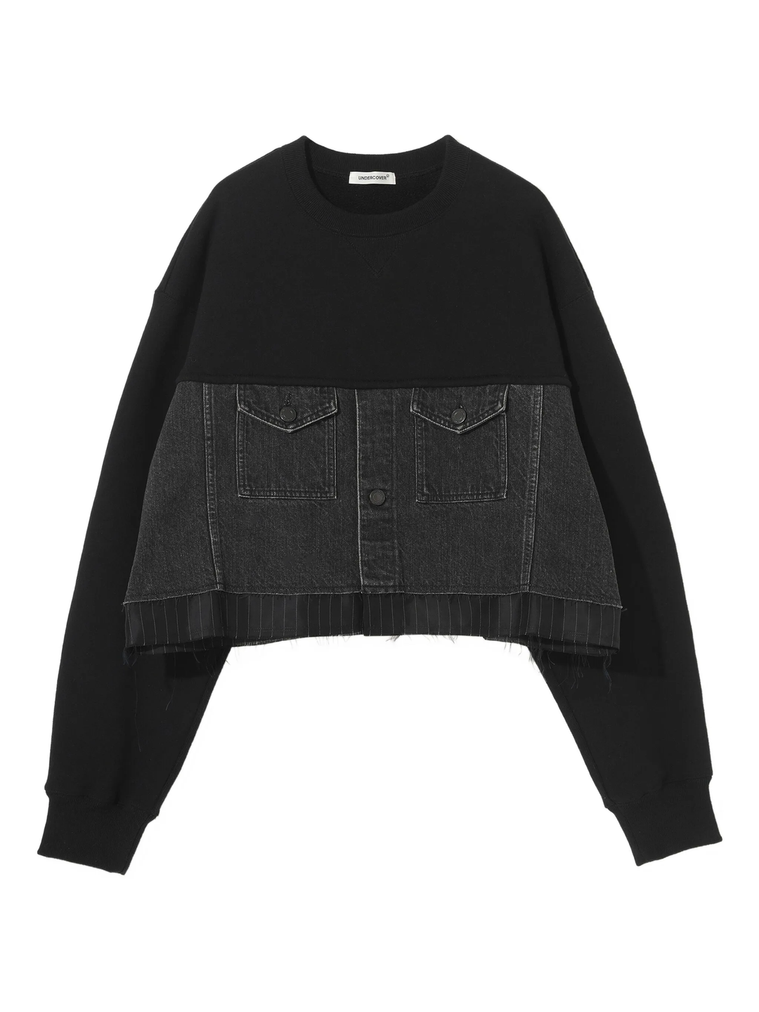 Cut And Sew Denim Pullover