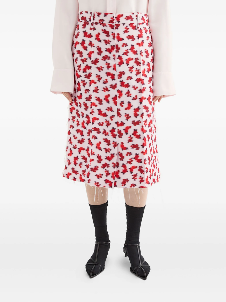 Fluid Viscose Printed Skirt