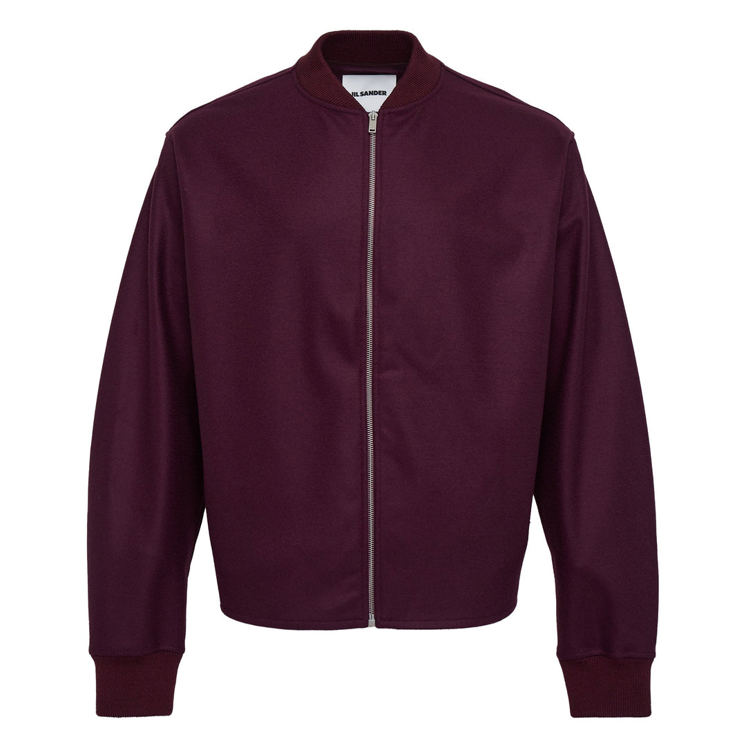 Wool Melton Zip Sweatshirt