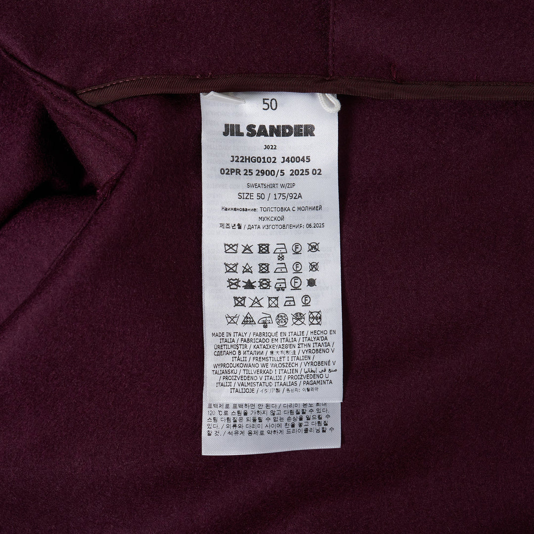 Wool Melton Zip Sweatshirt