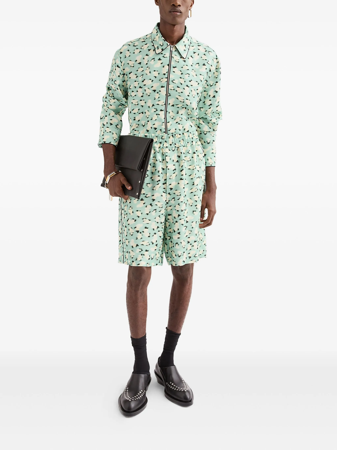Fluid Viscose Printed Shorts