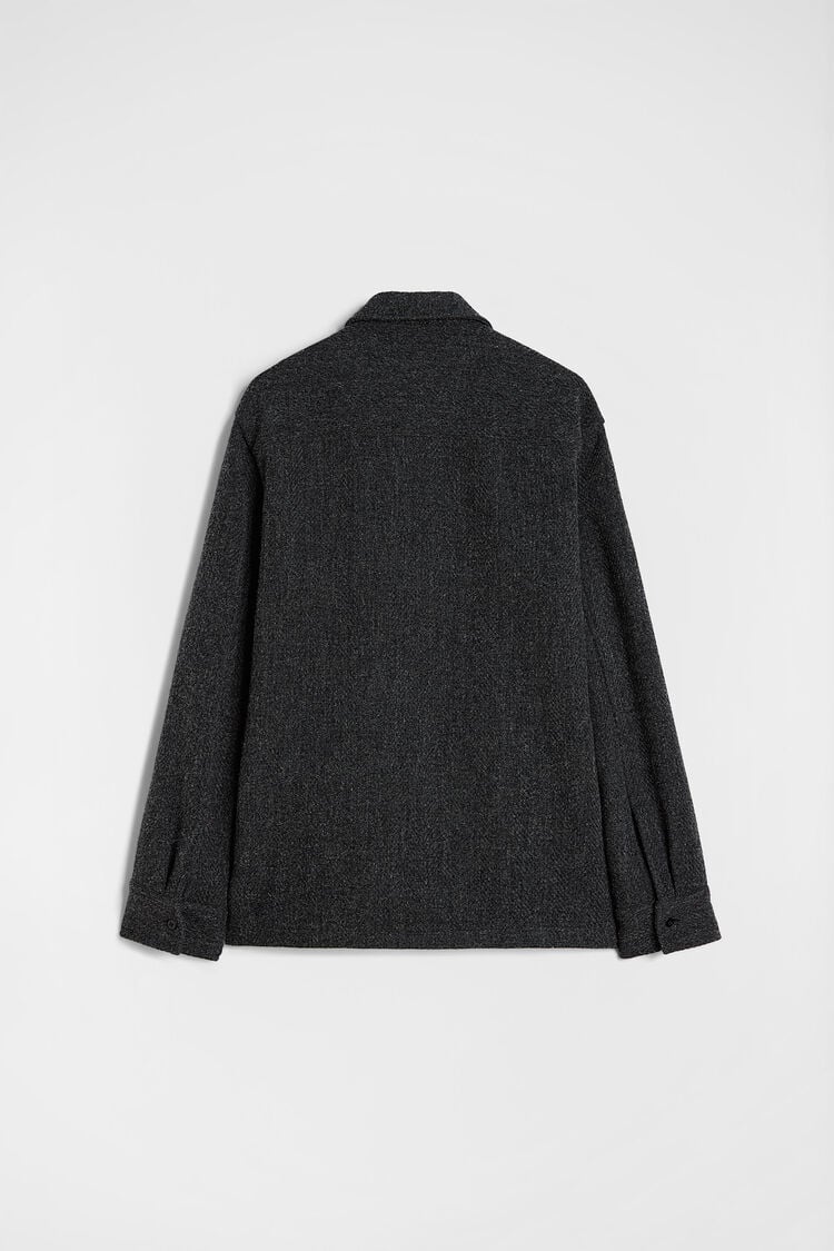 Wool Chevron Overshirt