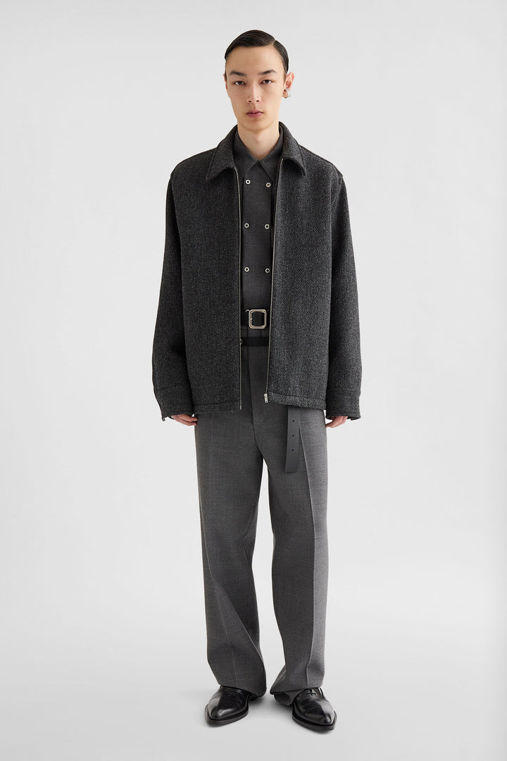 Wool Chevron Overshirt