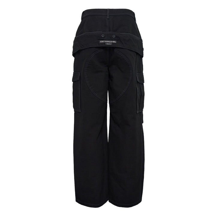 Unisex Double Waist Work Wide Jeans