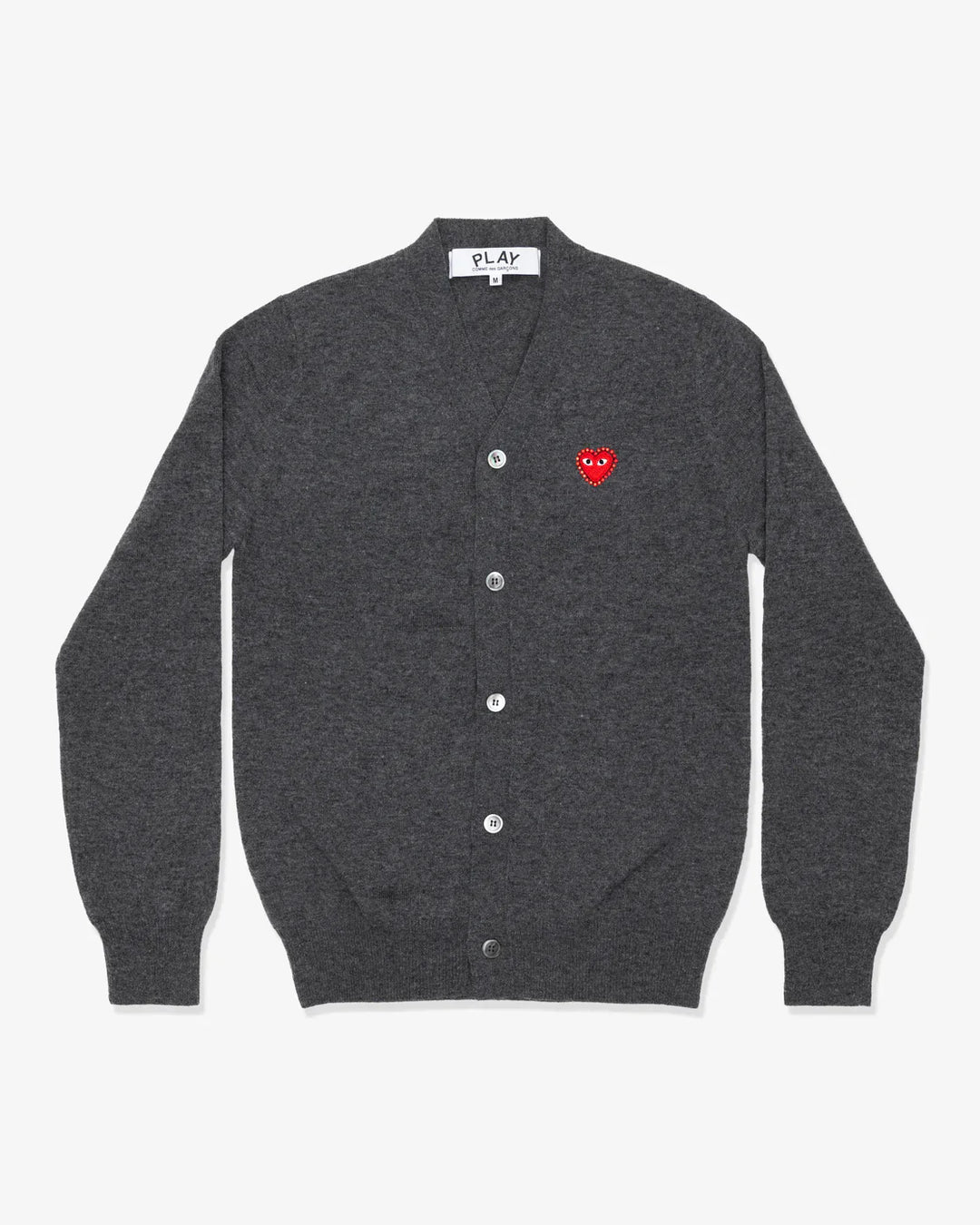 Rhinestone Red Heart V-Neck Cardigan Unisex