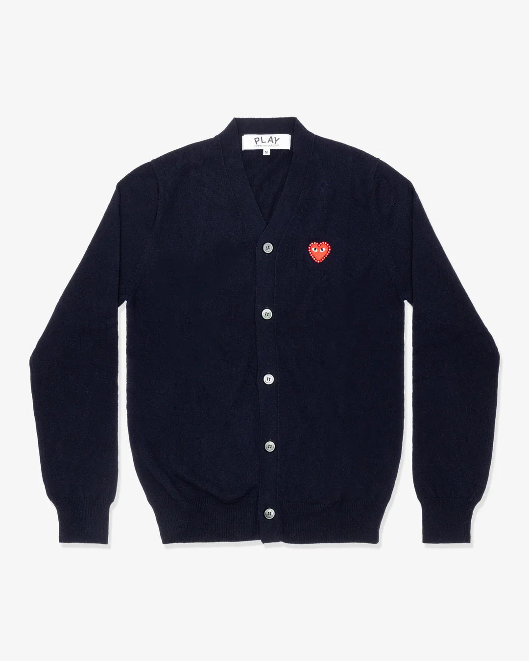 Rhinestone Red Heart V-Neck Cardigan Unisex