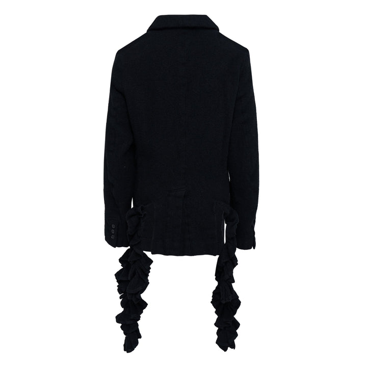 Wool Nylon Tweed Medium Ruffle Jacket