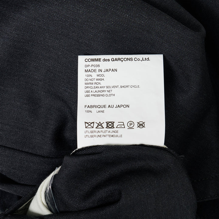 Wool Herringbone Pants