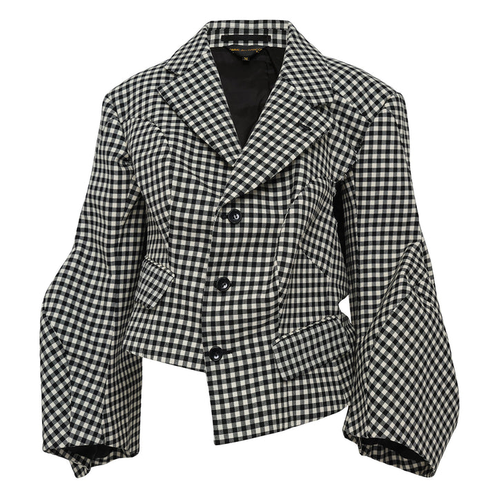 Wool Cloth Gingham Check Jacket