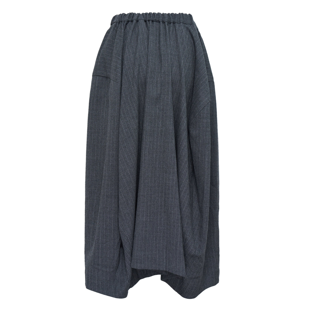 Wool Serge Medium Stripe Skirt