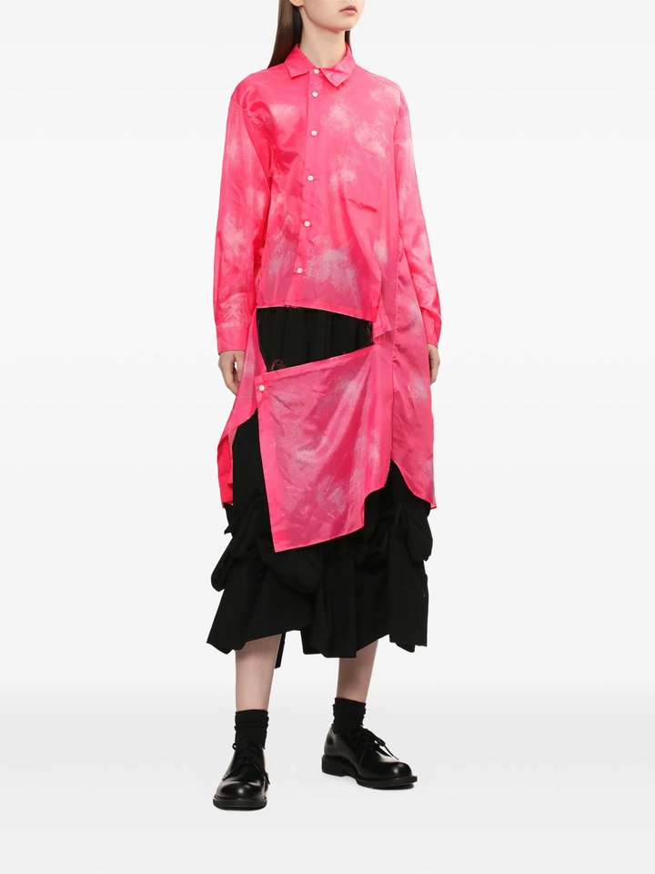 Wool Gabardine Gathered Skirt