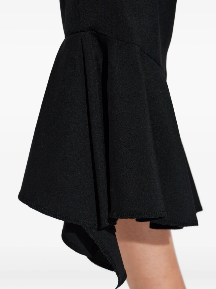 Frilled Hem Straight Pants