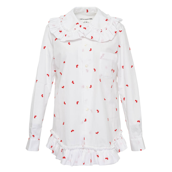 Embroidery Leaf Pattern Blouse
