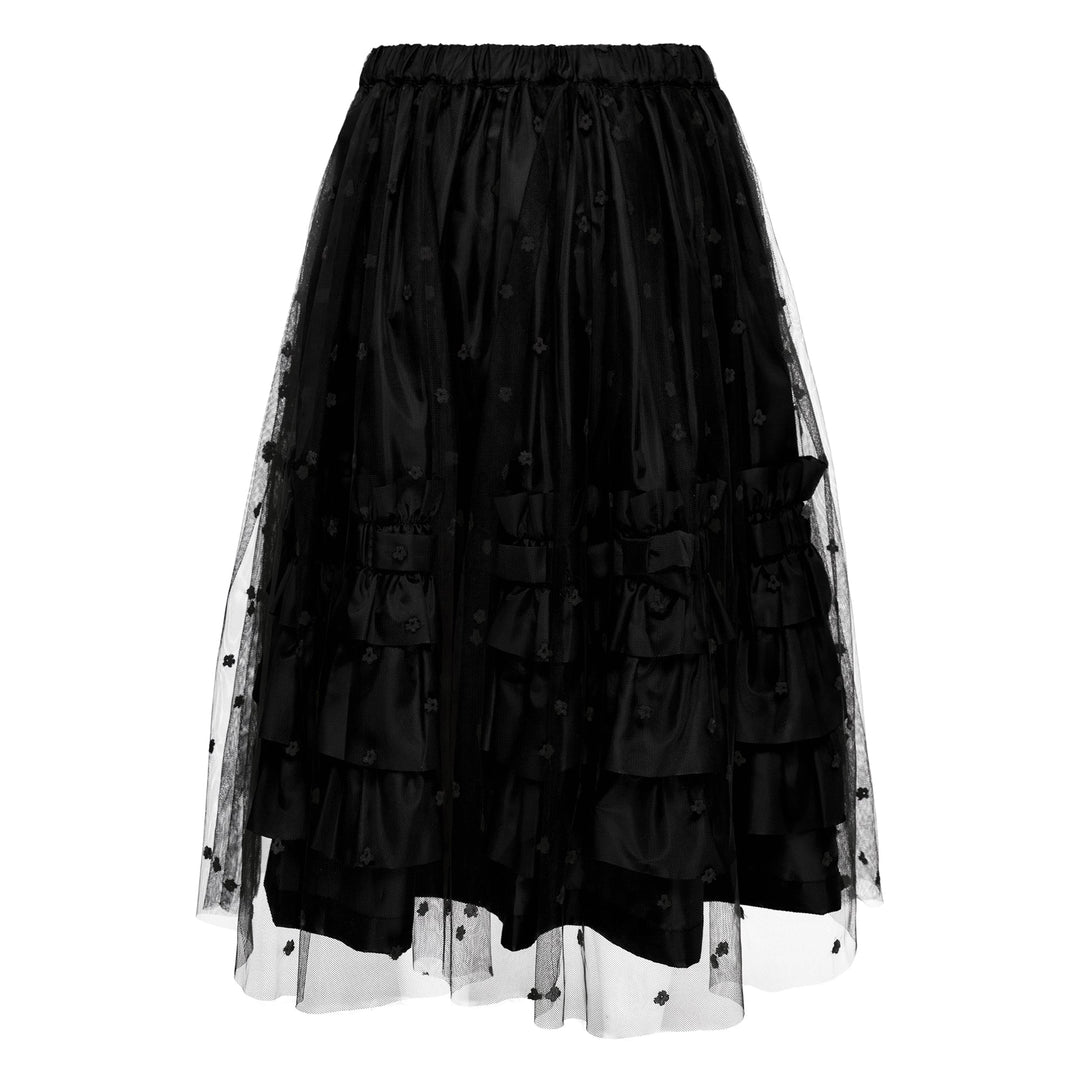 Flower Pattern Fake Two-Piece Skirt