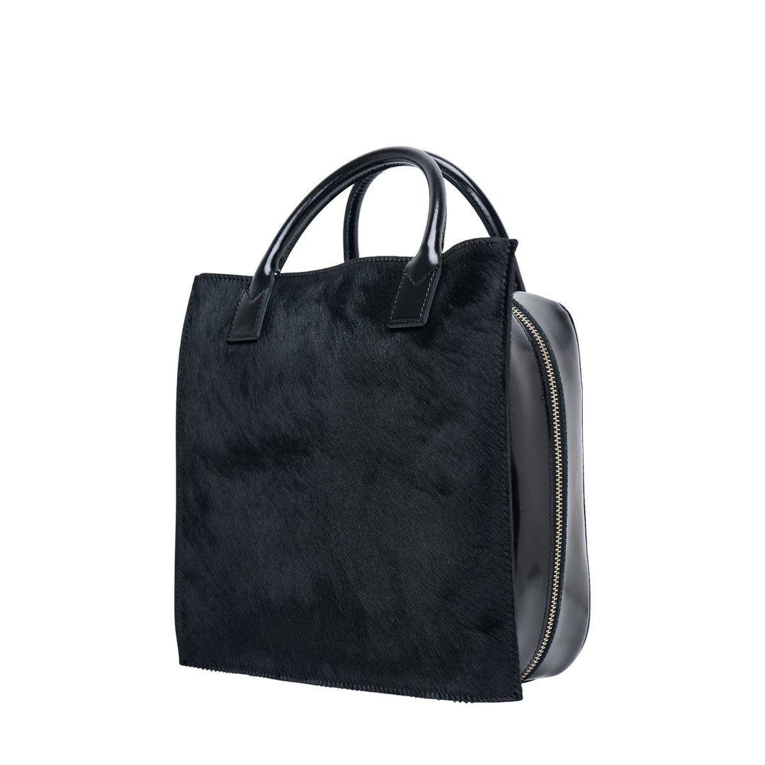 Glazed Leather Hairhide Crossbody