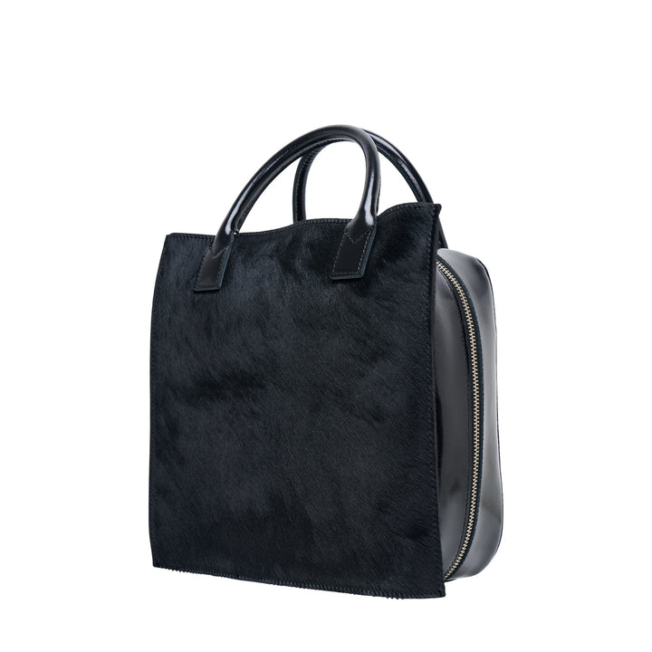Glazed Leather Hairhide Crossbody