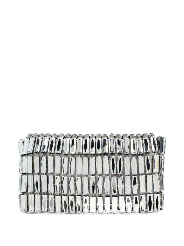 Silver Crystal Bow Mini Shoulder Bag