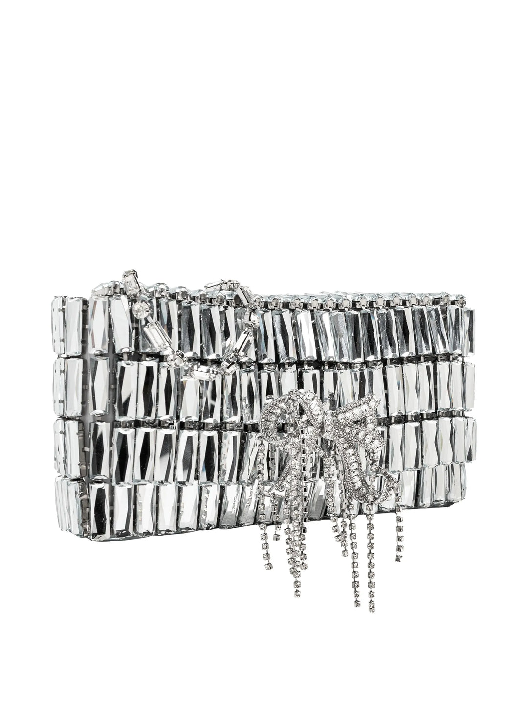 Silver Crystal Bow Mini Shoulder Bag