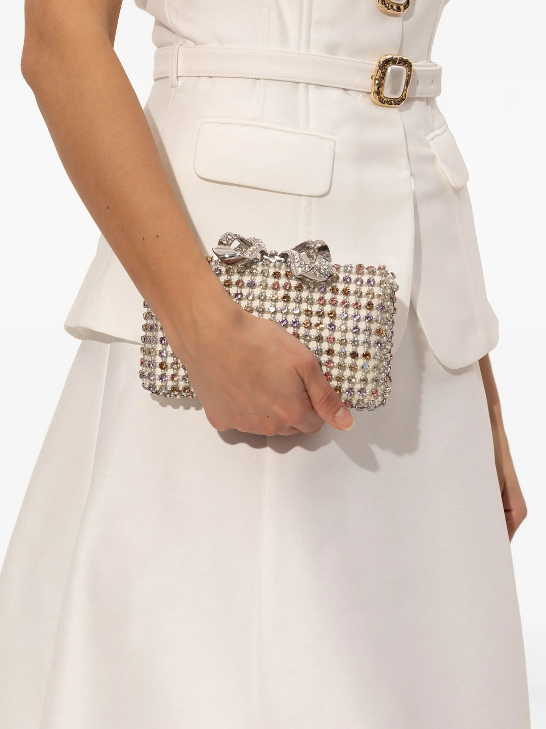 Multi Crystal Clutch Bag