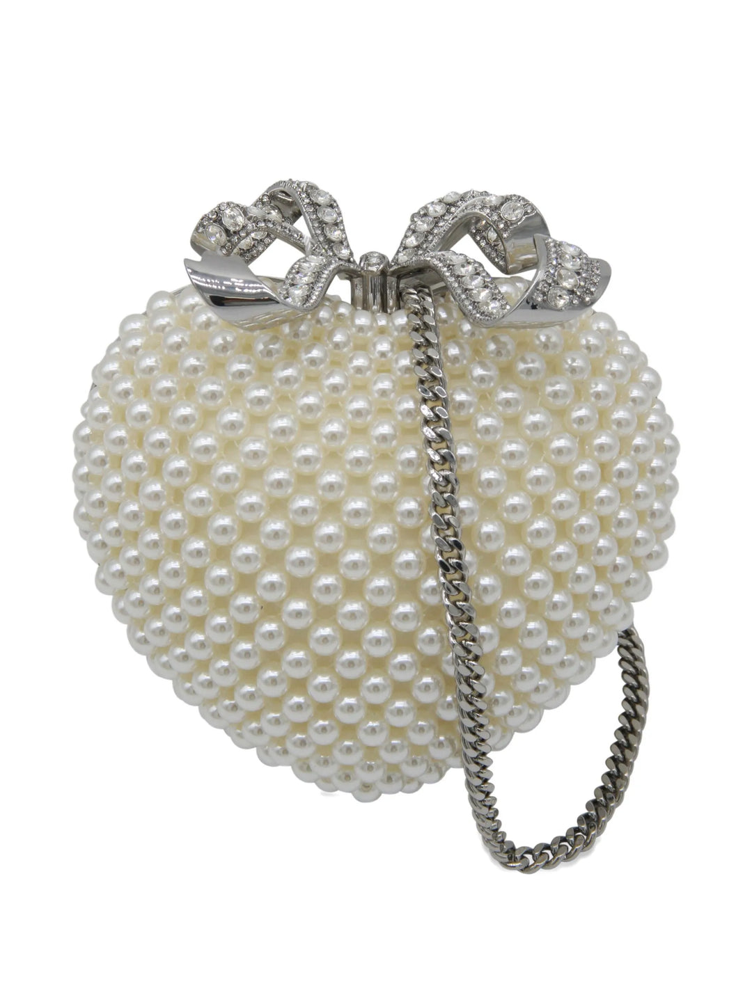 Pearl Heart Clutch Bag