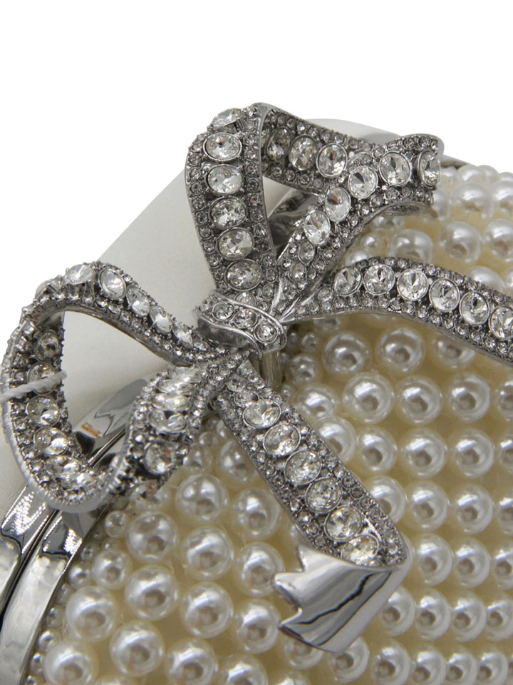 Pearl Heart Clutch Bag