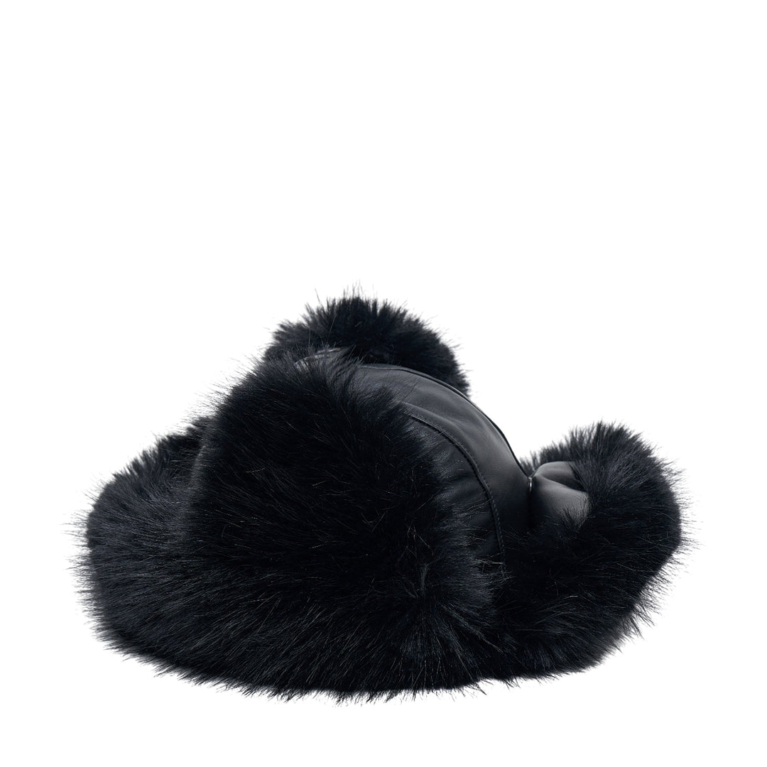Women Trapper Hat Leather