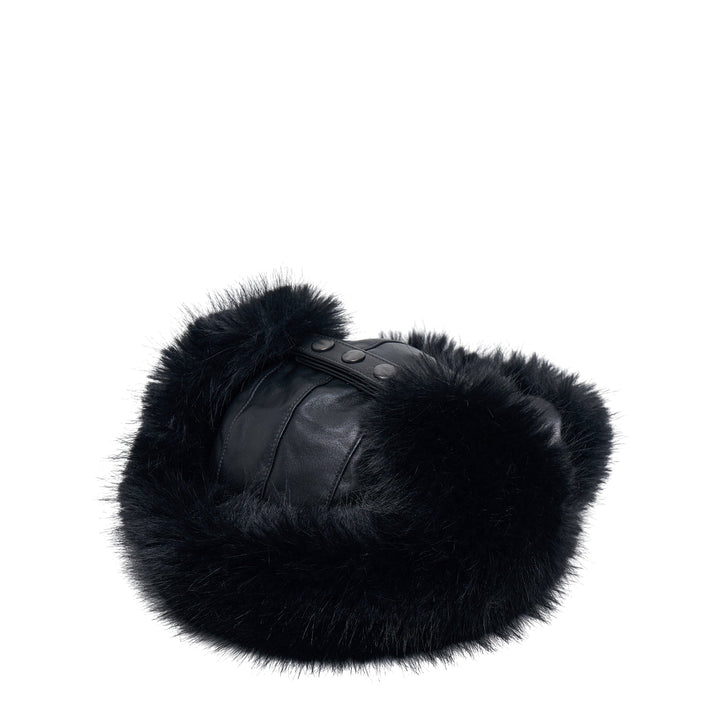 Women Trapper Hat Leather