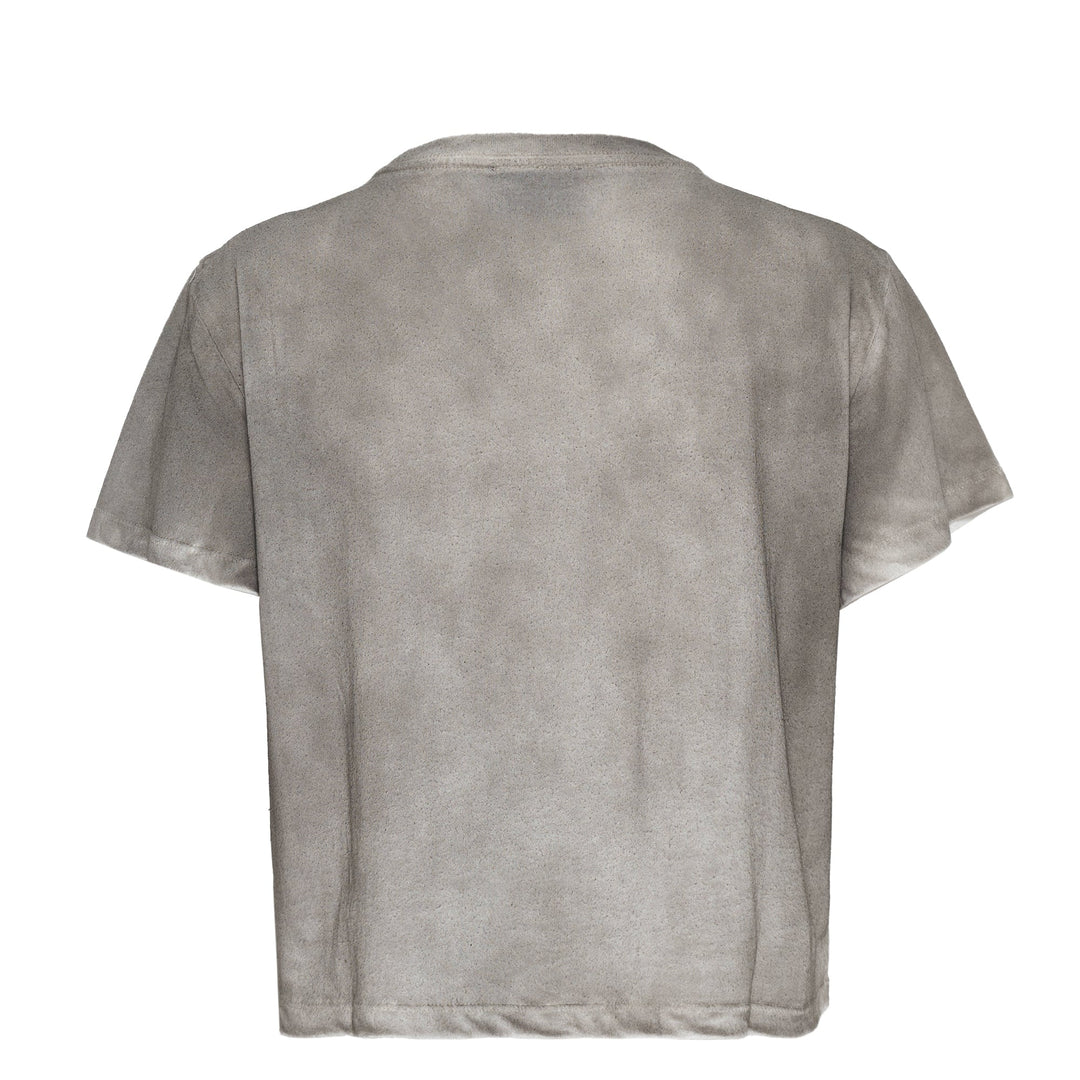 Washed Grey Cropped T-Shirt